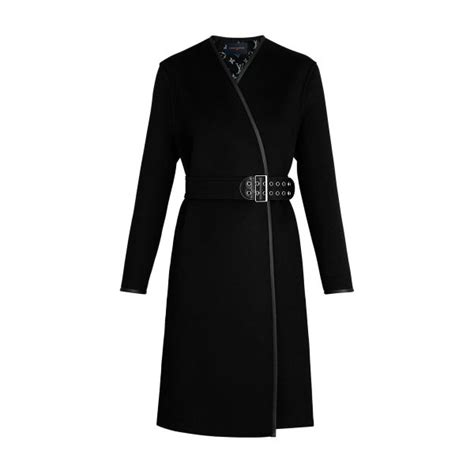 louis vuitton double cashgora leather trimmed coat|Products by Louis Vuitton: Signature Short Hooded Wrap Coat.